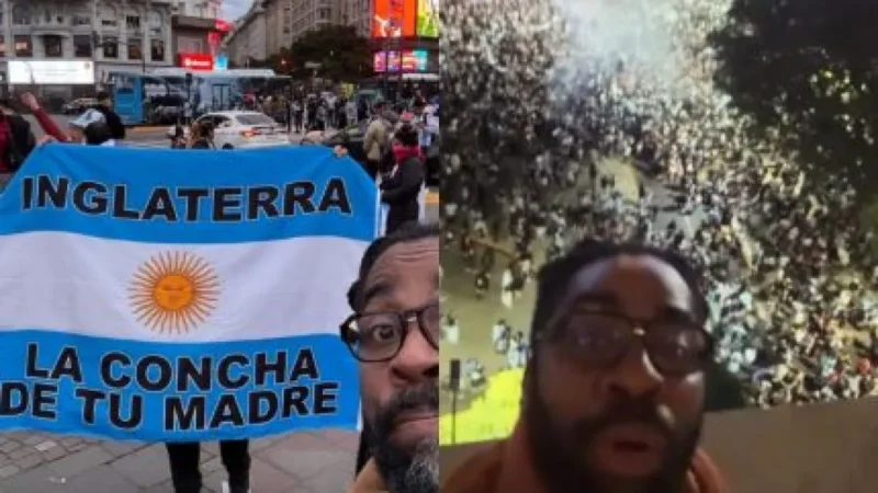 Lázaro Ramos registra festa argentina após virada histórica