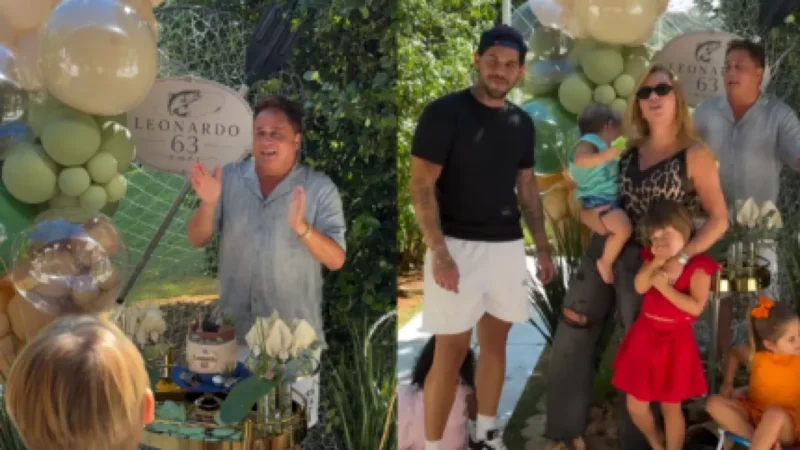 Leonardo celebra 63 anos em festa intimista de pescaria